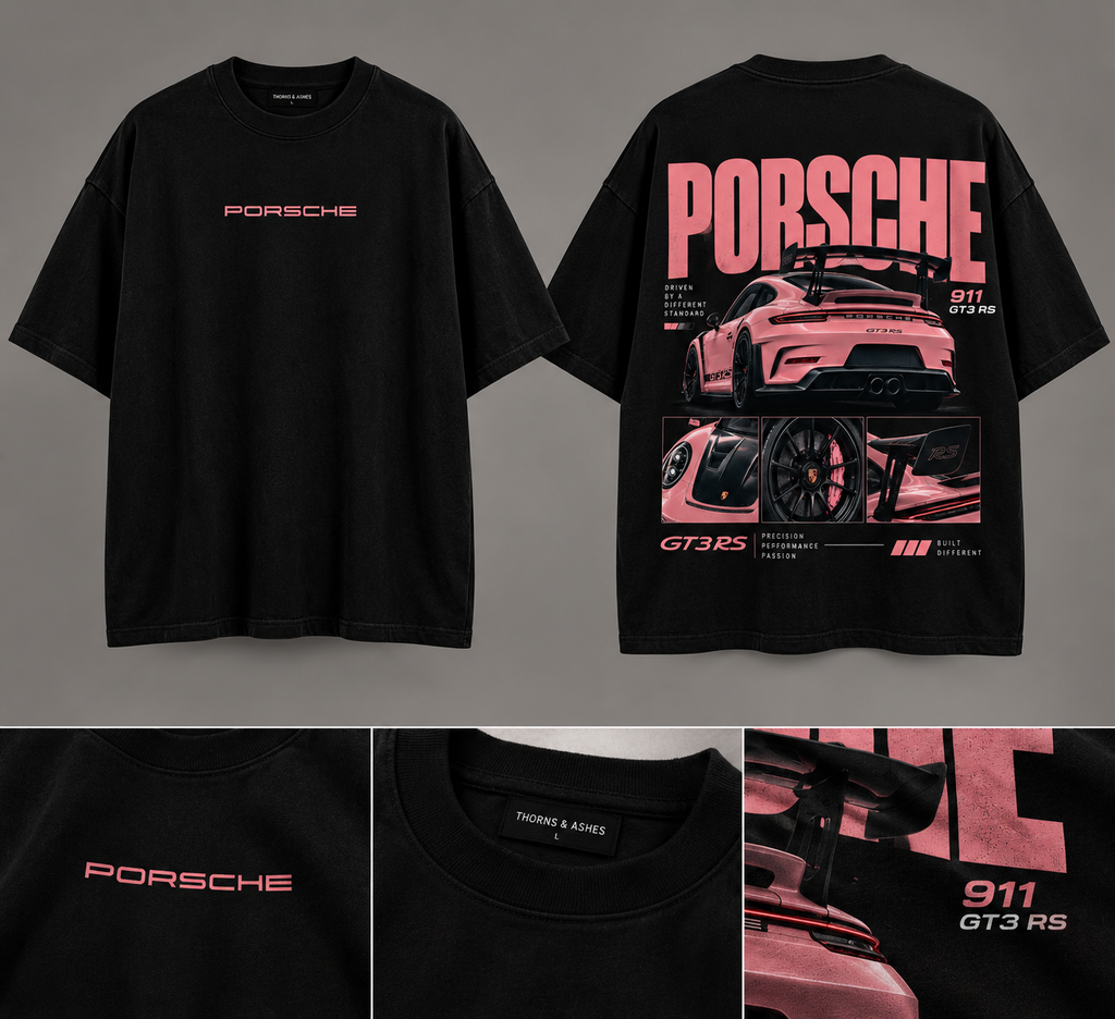 Thorns & Ashes; Ashes Porsche Oversized T-Shirt
