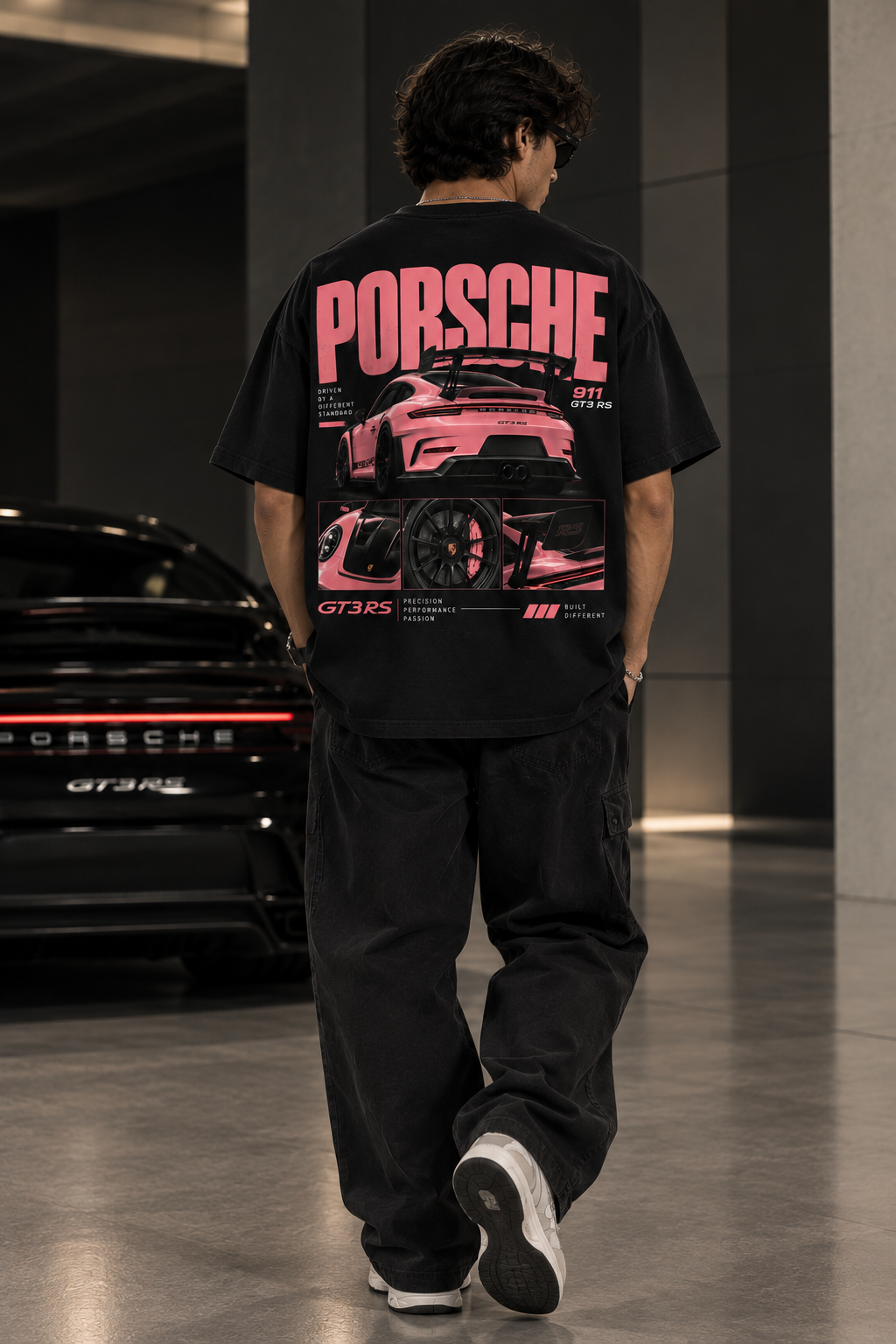 Thorns & Ashes; Ashes Porsche Oversized T-Shirt