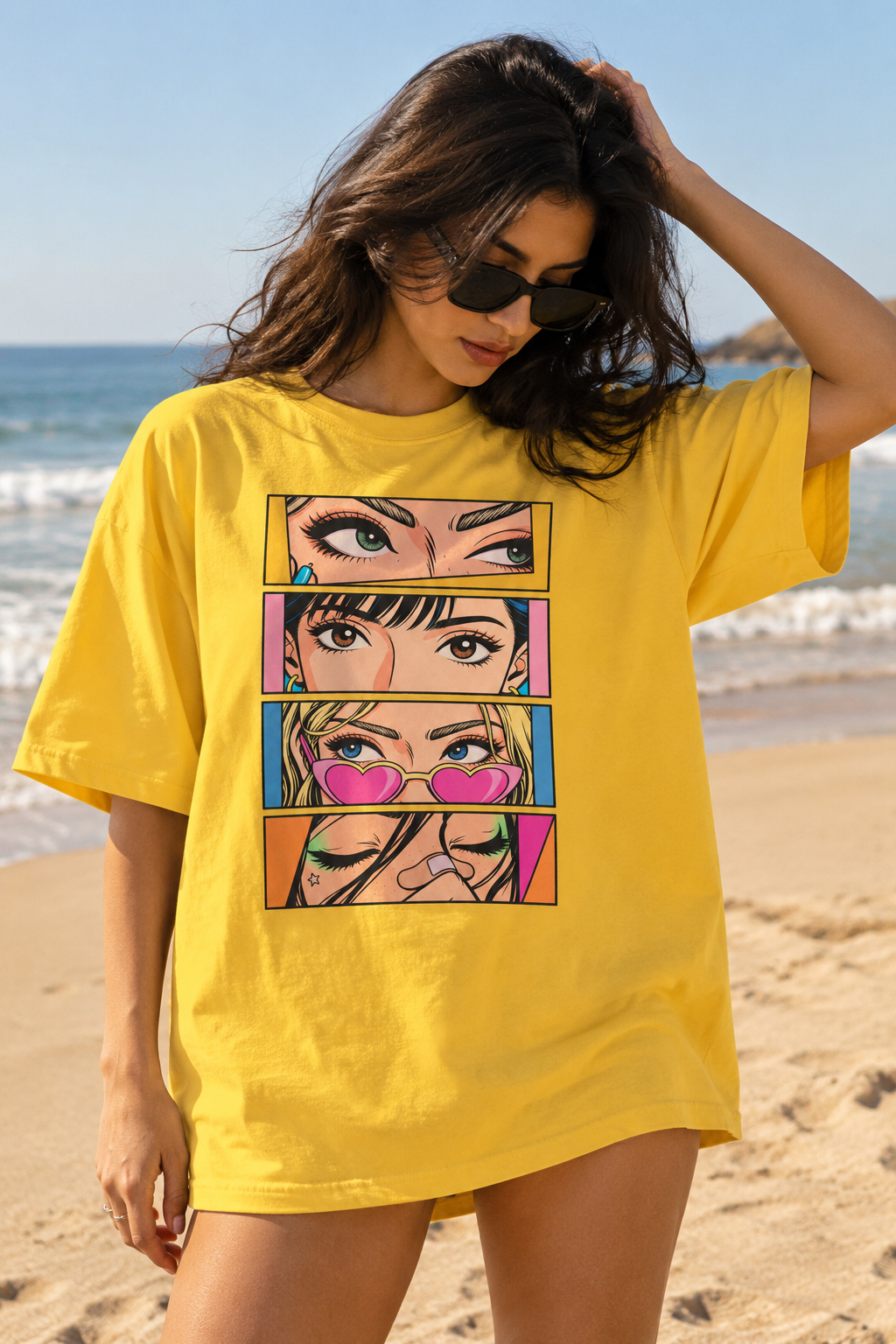 Thorns & Ashes Pop Art Eye Oversized T-Shirt