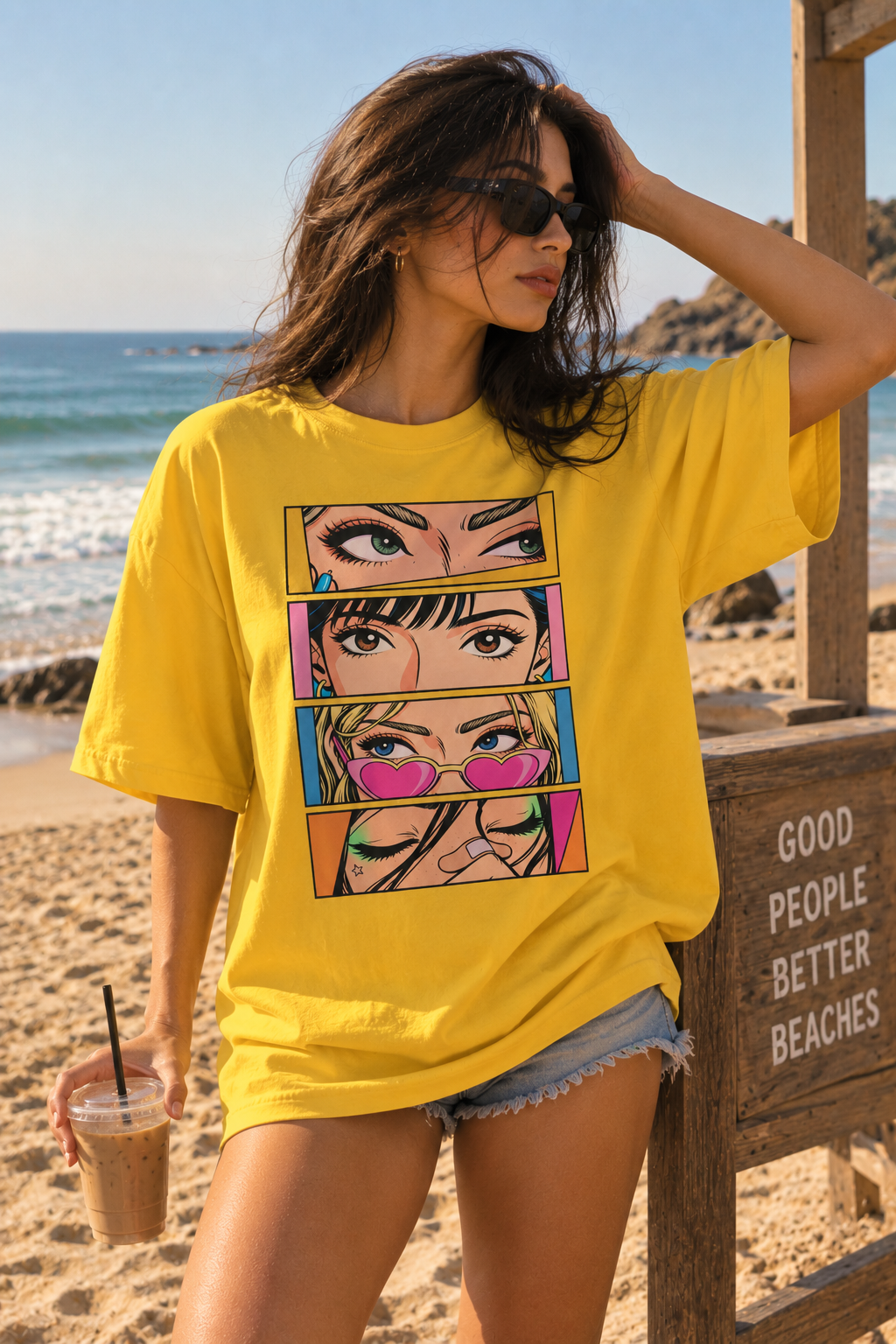 Thorns & Ashes Pop Art Eye Oversized T-Shirt