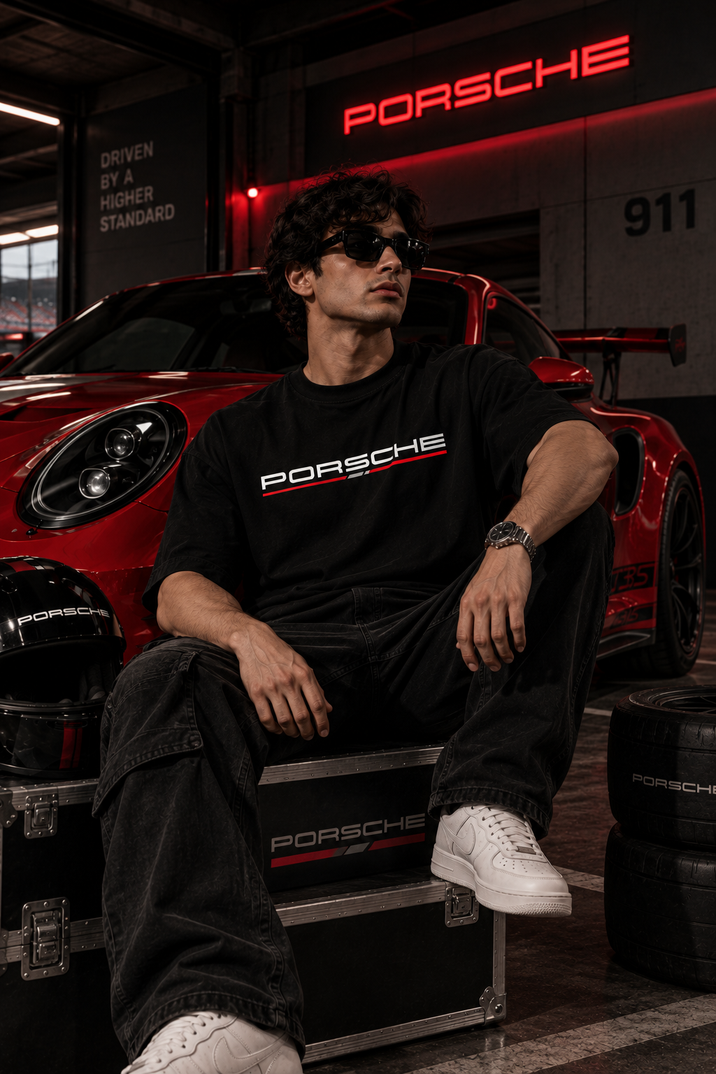 Thorns & Ashes Porsche 911 GT3 RS Oversized T-Shirt