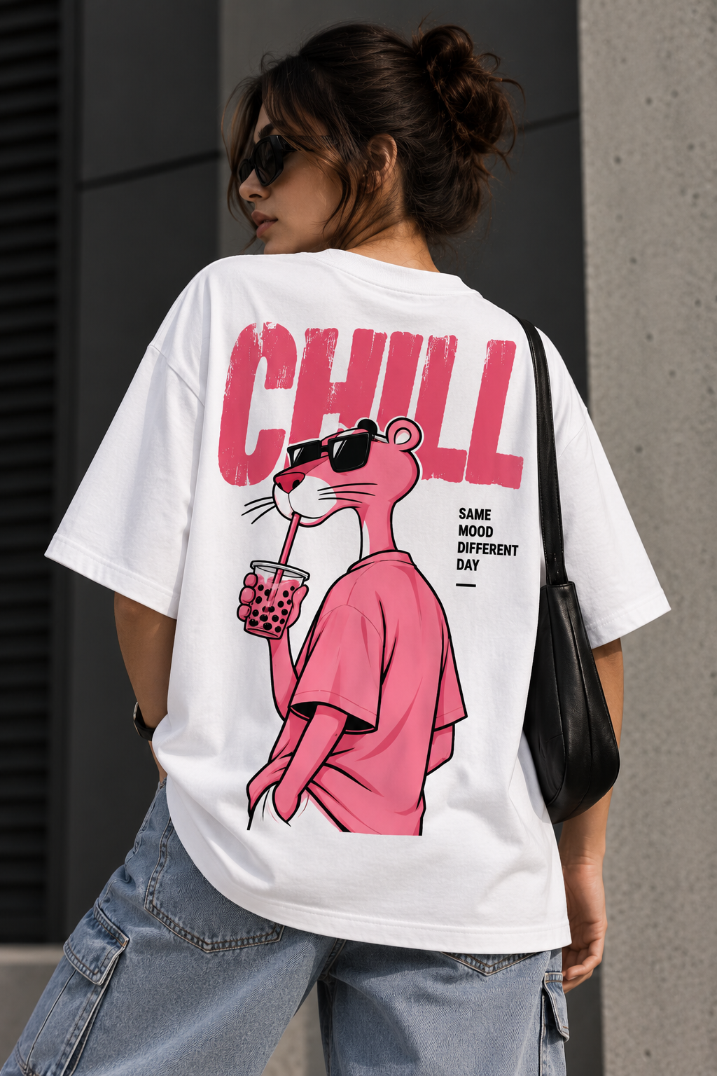 Thorns & Ashes Chill Panther Oversized T-Shirt