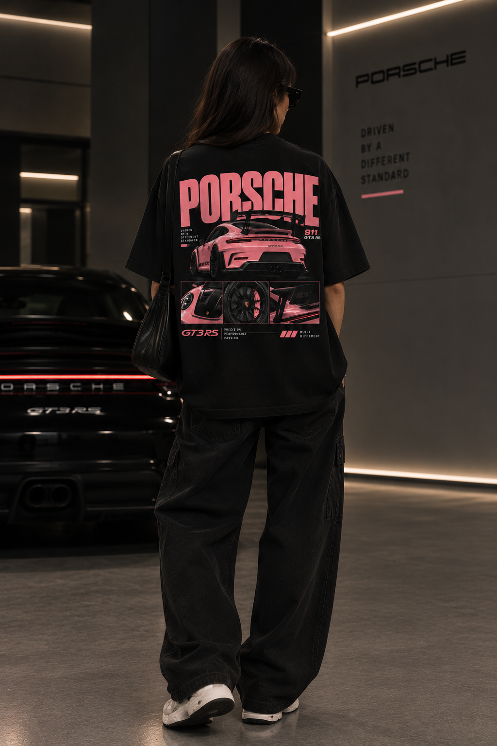 Thorns & Ashes; Ashes Porsche Oversized T-Shirt