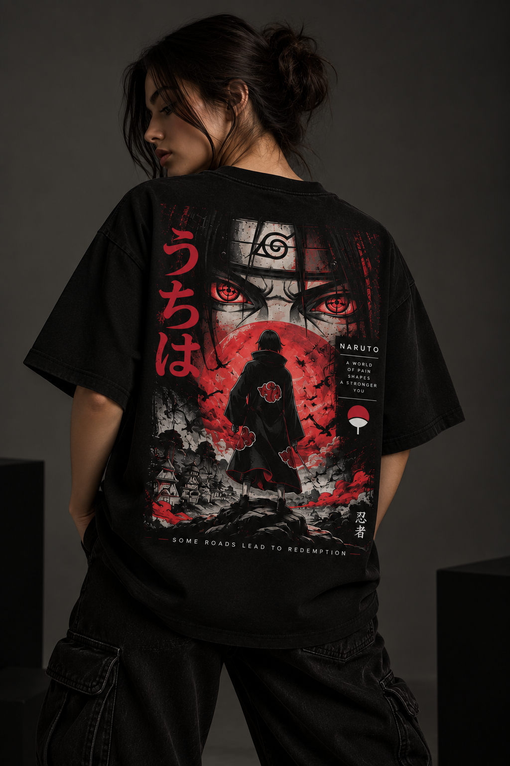 Thorns & Ashes Naruto Itachi Oversized T-Shirt