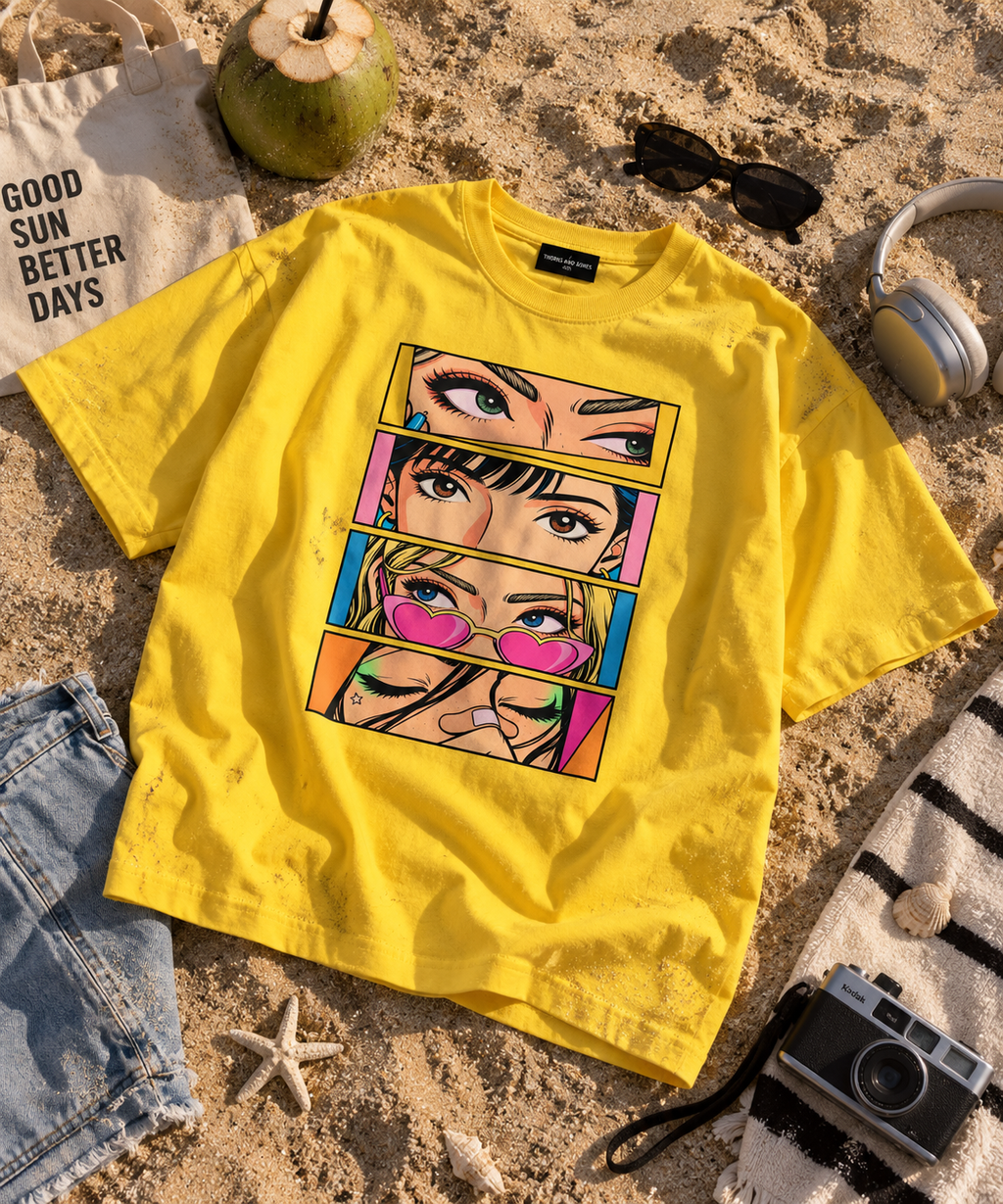 Thorns & Ashes Pop Art Eye Oversized T-Shirt