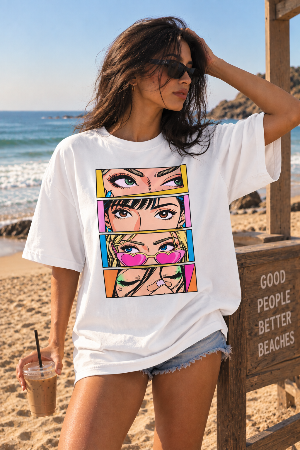 Thorns & Ashes Pop Art Eye Oversized T-Shirt