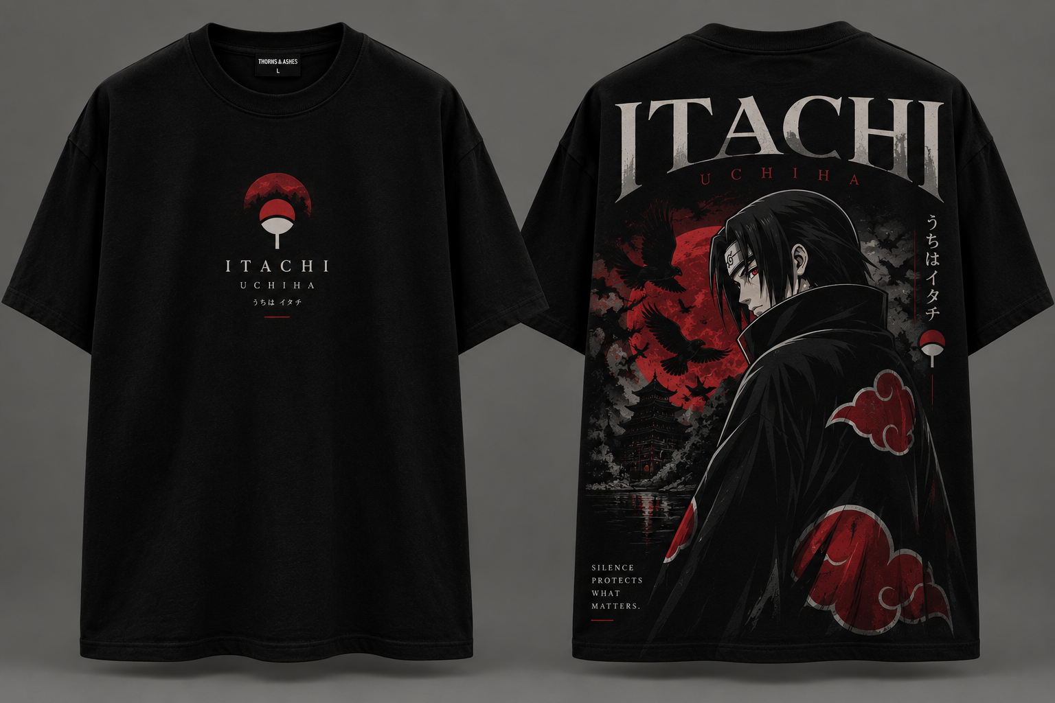 Thorns & Ashes Itachi Uchiha Oversized T-Shirt